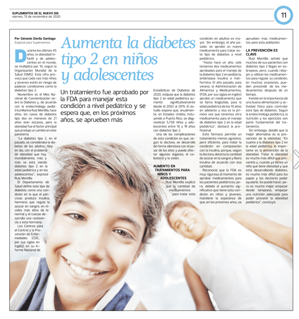 Aumenta la diabetes tipo 2 en niños y&nbsp;adolescentes